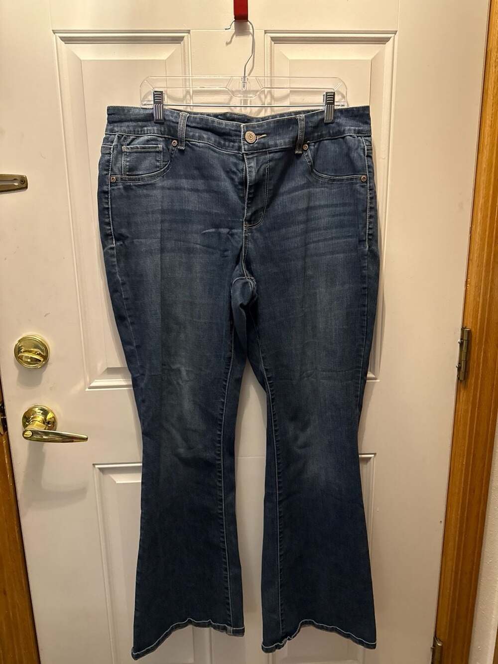 maurices Women's Plus Size 16w Regular Dark Wash Flare Jeans